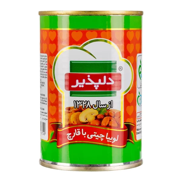 دلپذیر-کنسرو (لوبیا چیتی با قارچ)-420 گرمی