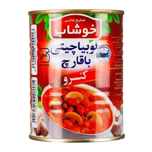 خوشاب-کنسرو (لوبیا چیتی با قارچ)-350 گرمی