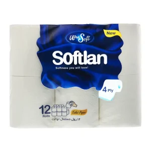 سافتلن-دستمال کاغذی (لوله ای) (گلدار)-12 عددی-1