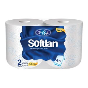 سافتلن-دستمال کاغذی (لوله ای) (گلدار)-2 عددی