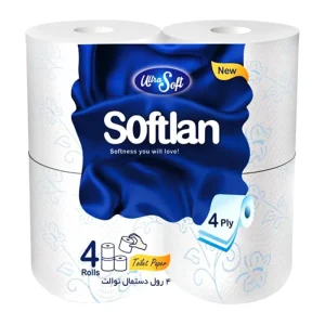 سافتلن-دستمال کاغذی (لوله ای) (گلدار)-4 عددی