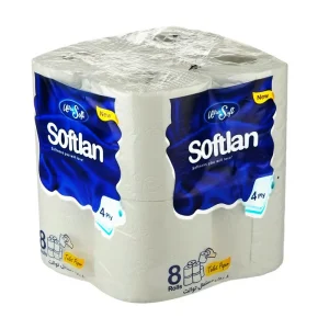 سافتلن-دستمال کاغذی (لوله ای) (گلدار)-8 عددی