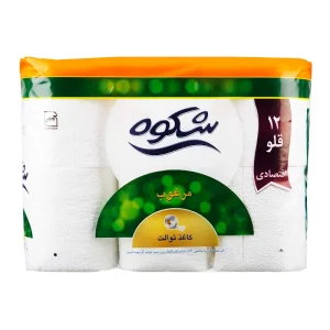 شکوه-دستمال کاغذی (لوله ای)-12 عددی
