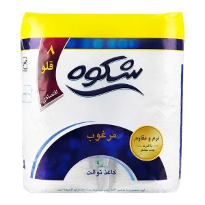 شکوه-دستمال کاغذی (لوله ای)-8 عددی