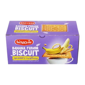 شیر رضا-بیسکویت (جعبه ای) (موز)-1100 گرمی