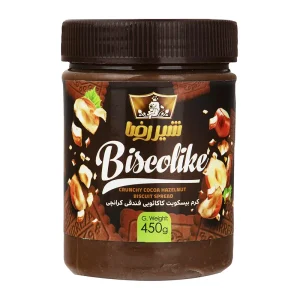 شیر رضا-کرم بیسکویت (فندق کرانچی)-450 گرمی