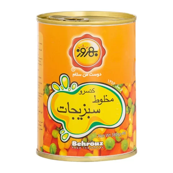 بهروز-کنسرو (مخلوط سبزیجات)-380 گرمی