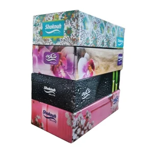 شکوه-دستمال کاغذی (جعبه) (پک 4 عددی)-800 برگ